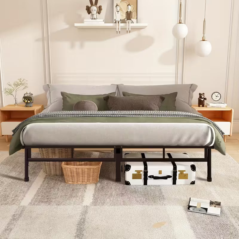 YanaraMetal Bed Frame-Simple And Atmospheric Metal Platform Bed Frame