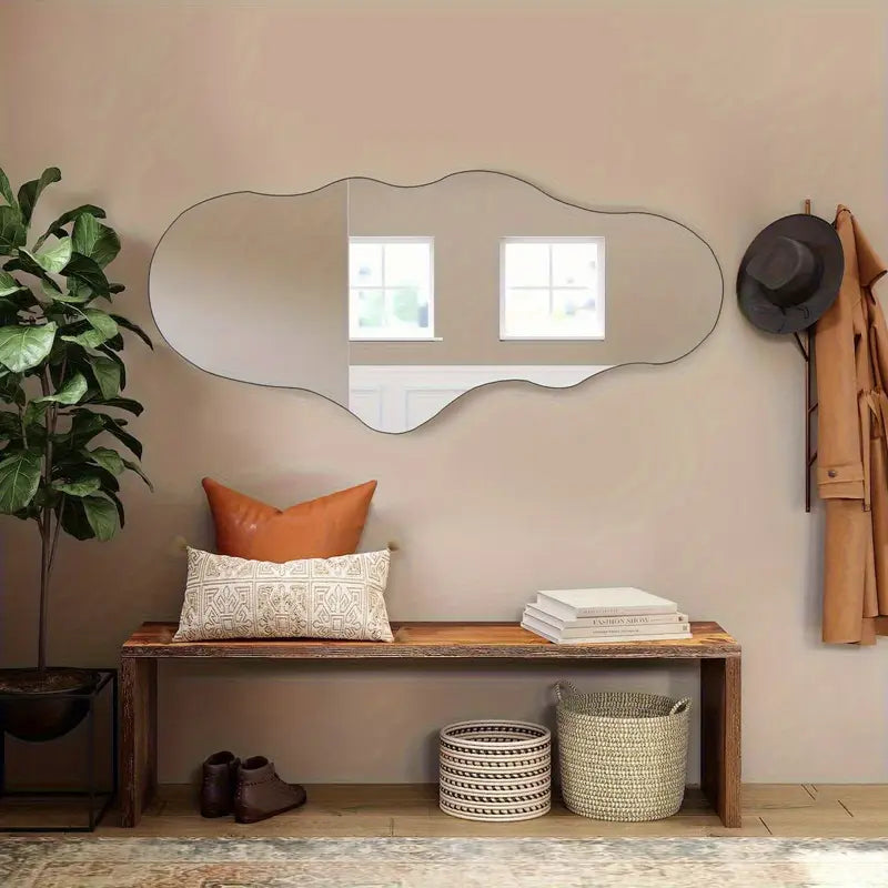 Asymmetric Acrylic Self-Adhesive Wall Mirror