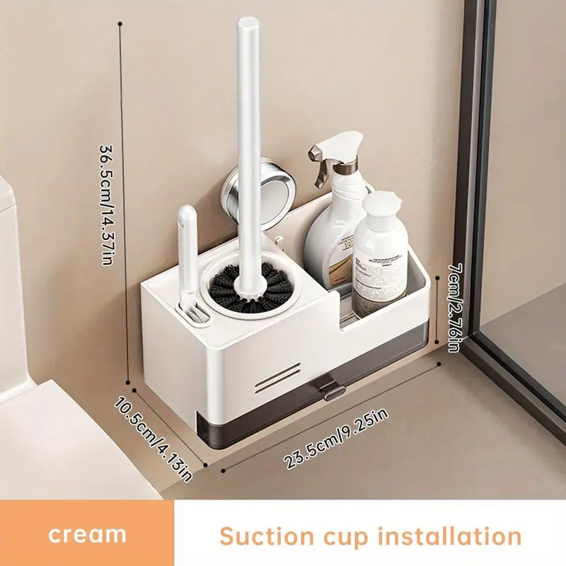 1pc Musurjoy Toilet Brush Holder with Suction Cup Mount