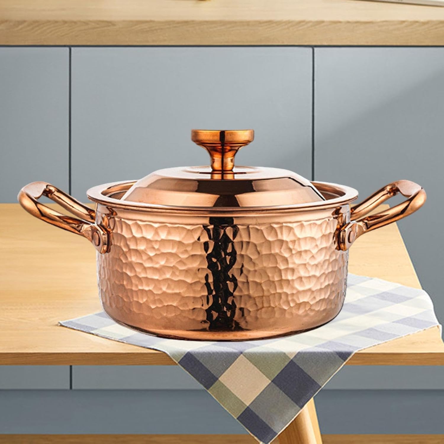 Stainless Steel Hot Pot with Cover Chafing Dish for Picnic