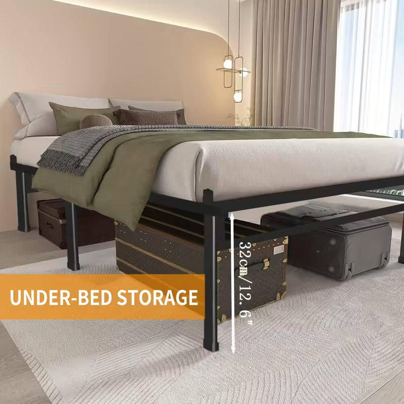 YanaraMetal Bed Frame-Simple And Atmospheric Metal Platform Bed Frame