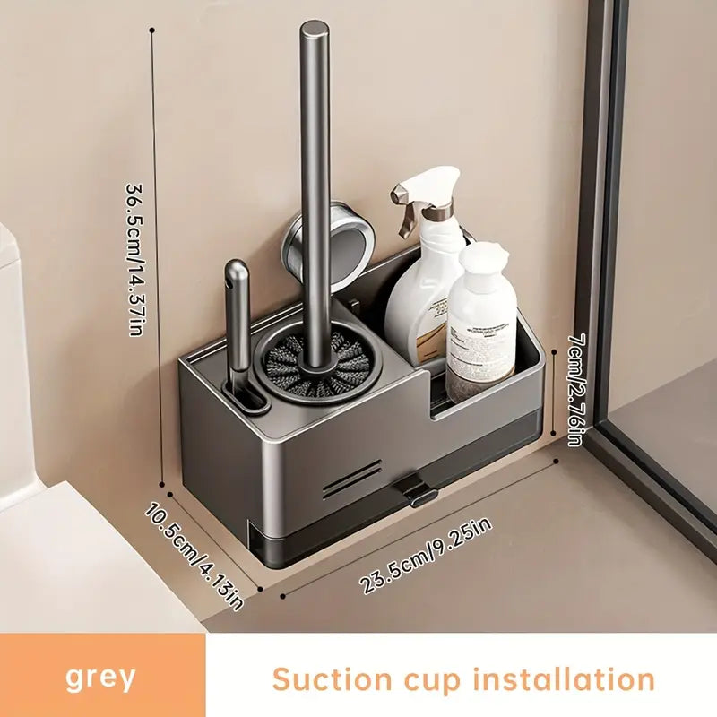 1pc Musurjoy Toilet Brush Holder with Suction Cup Mount