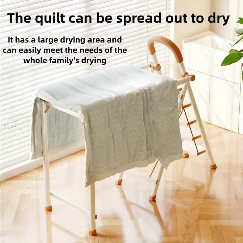 1pc Four Step Clothes Drying Rack Folding Ladder