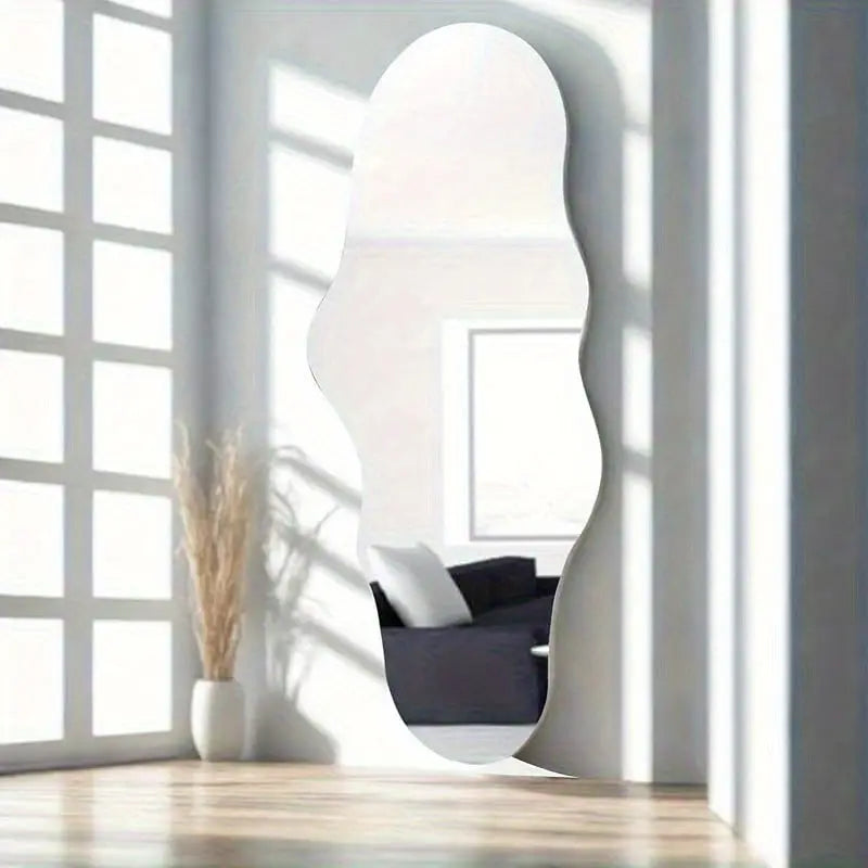 Asymmetric Acrylic Self-Adhesive Wall Mirror