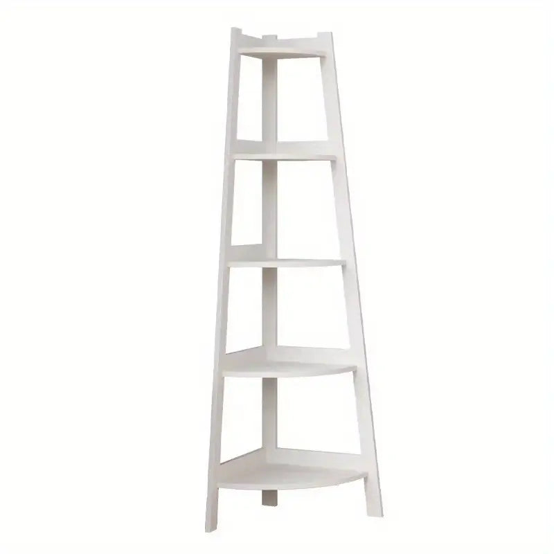 1pc White Corner Bookshelf
