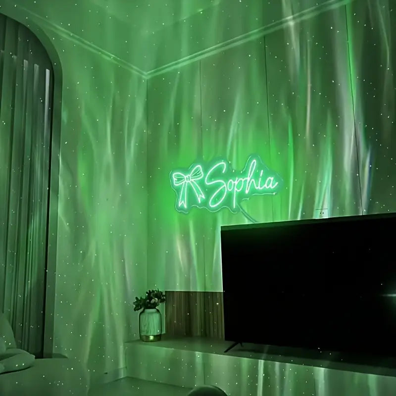 Personalized LED Neon Sign with Bow Tie - Custom Name "Sofia"