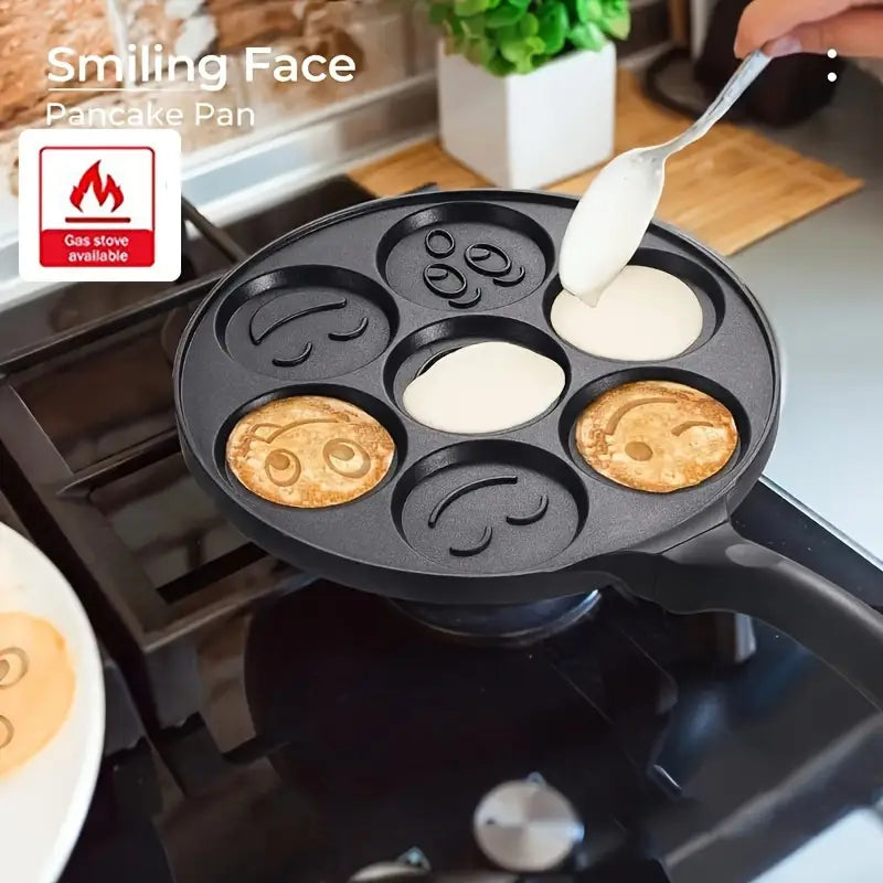 7-Cup Non-Stick Pancake Pan with Floral Mold