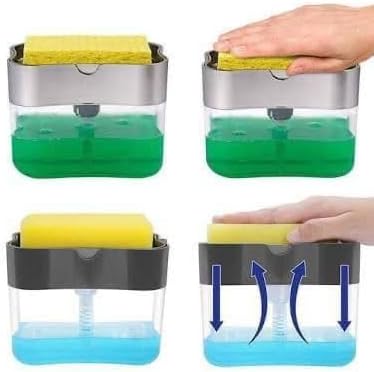 Double pressure soap dispenser for the kitchen