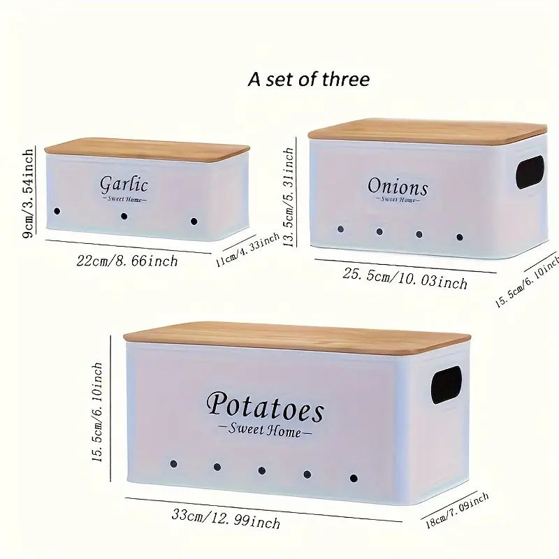 Three Metal Storage Containers