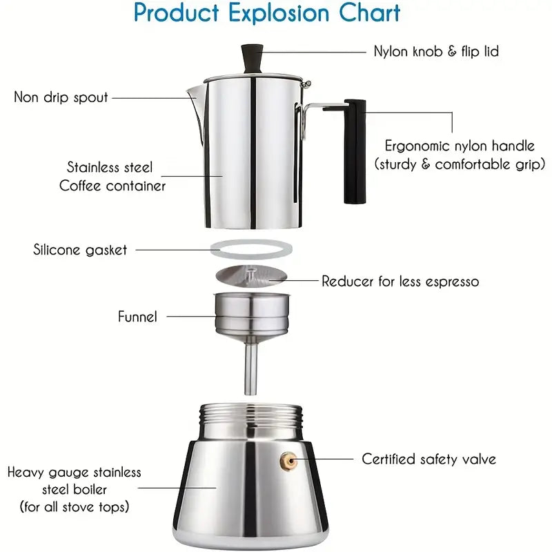 One Pice of Easyworkz Diego Stovetop Espresso Maker