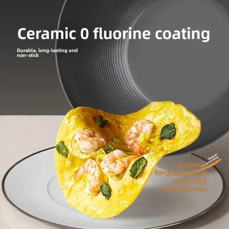 Kuimu White Titanium Ceramic Non-Stick Frying Pan