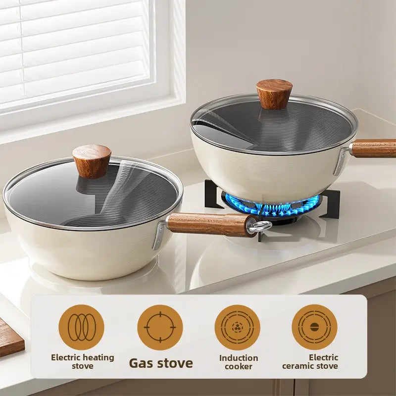 Kuimu White Titanium Ceramic Non-Stick Frying Pan