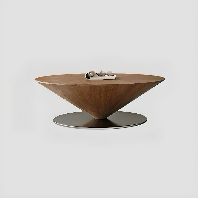 Rounded Walnut Accent Table