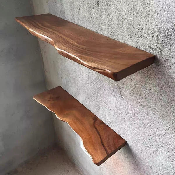 Live Edge Floating Wood Shelf