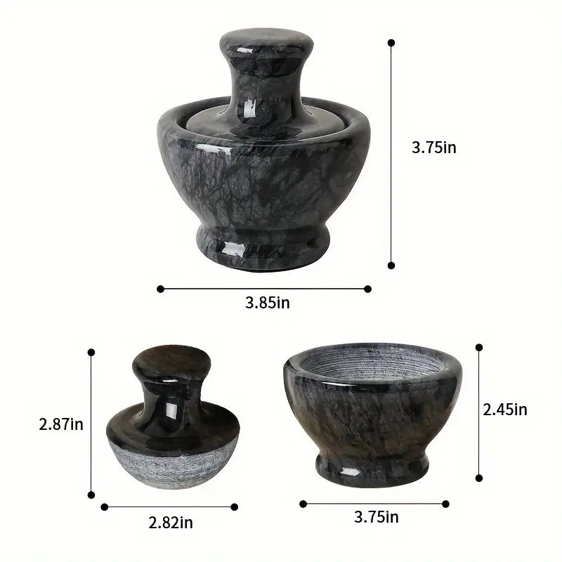9.65cm Marble Mortar and Pestle Set