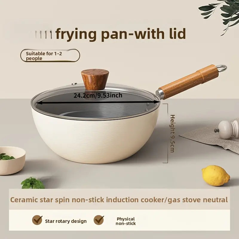 Kuimu White Titanium Ceramic Non-Stick Frying Pan