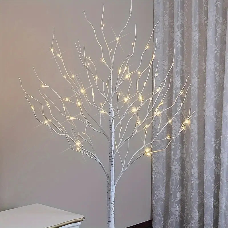 1pc 4ft/5FTLighted Birch Tree USB Powered Warm White