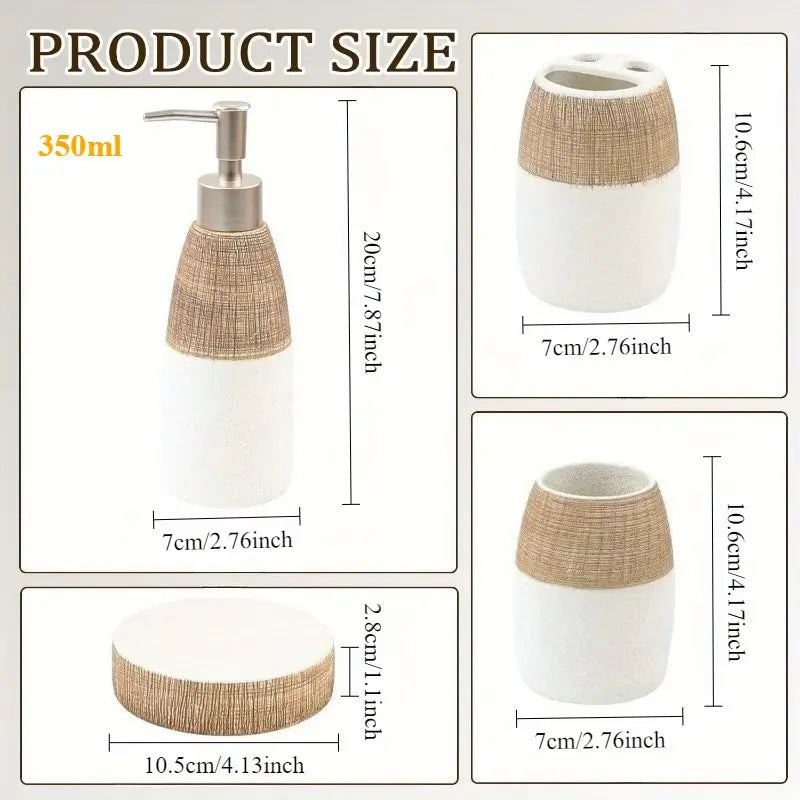 White Background Toilet Lotion Bottle Soap Dish Ceramic Bathroom