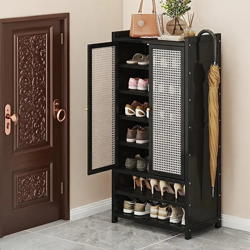 Large Capacity Multi-Tier Shoe Cabinet with Transparent Doors
