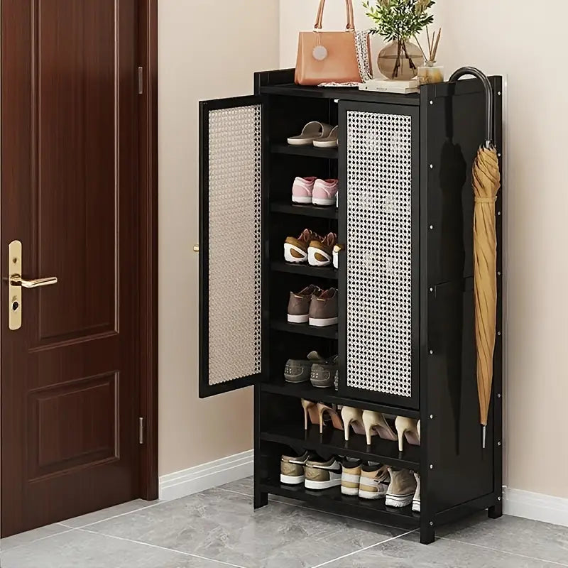 Large Capacity Multi-Tier Shoe Cabinet with Transparent Doors