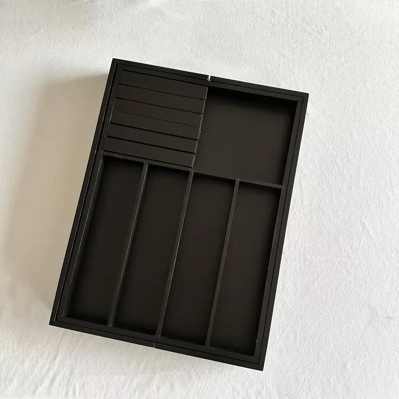 Expandable Bamboo Drawer Storage Box for Cutlery Holder