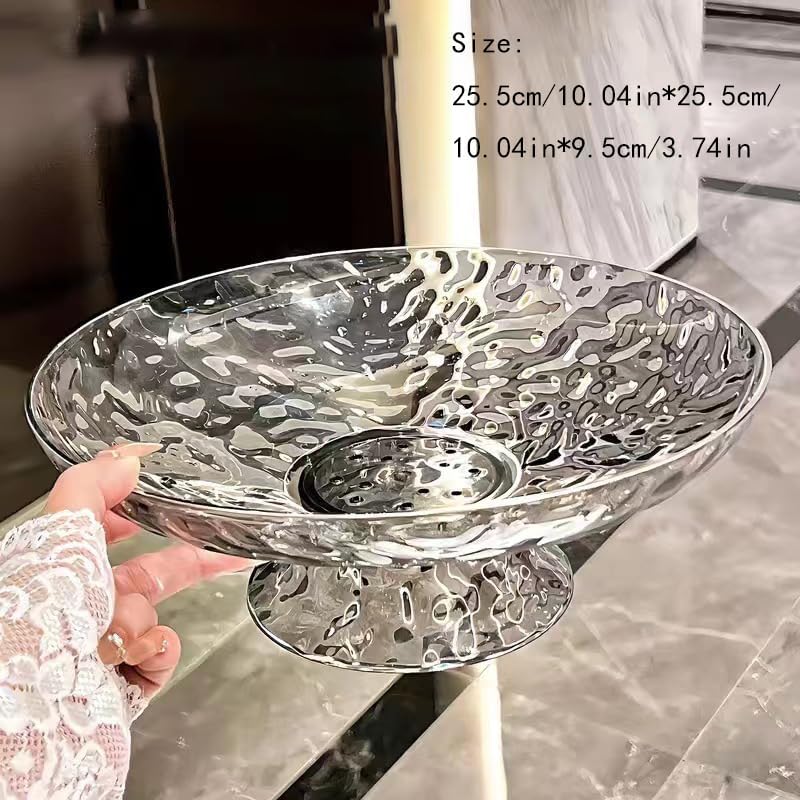 Dried Fruit Snack Plate Fruit Bowl Crystal Clear