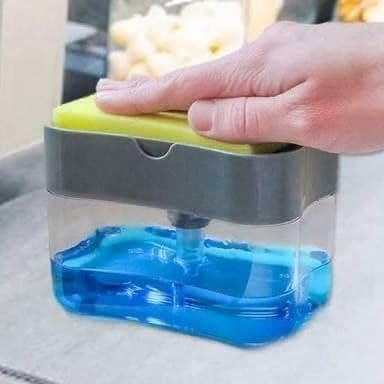 Double pressure soap dispenser for the kitchen