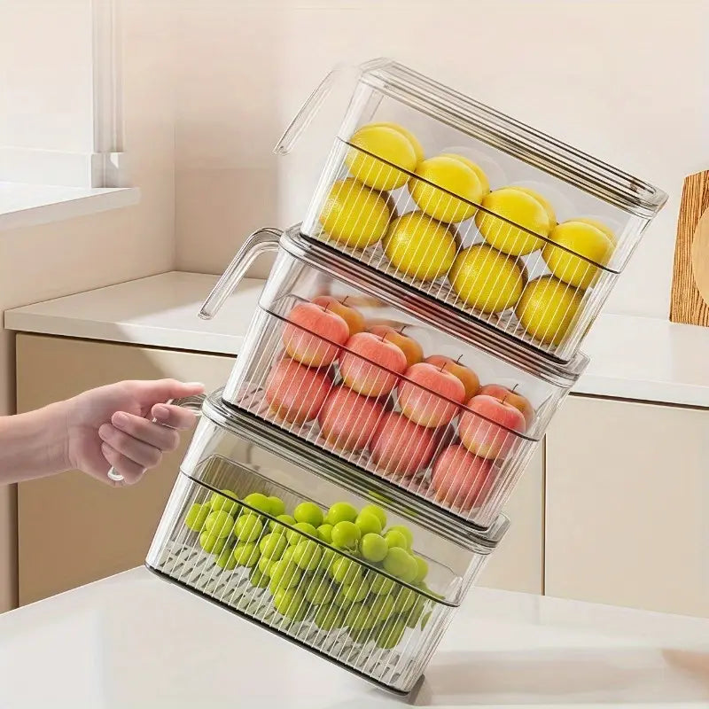 3pcs set: 1 lid + 1 box + 1 large-capacity refrigerator fresh-keeping box