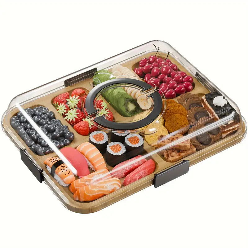Bamboo Charcuterie Board Set with Handle