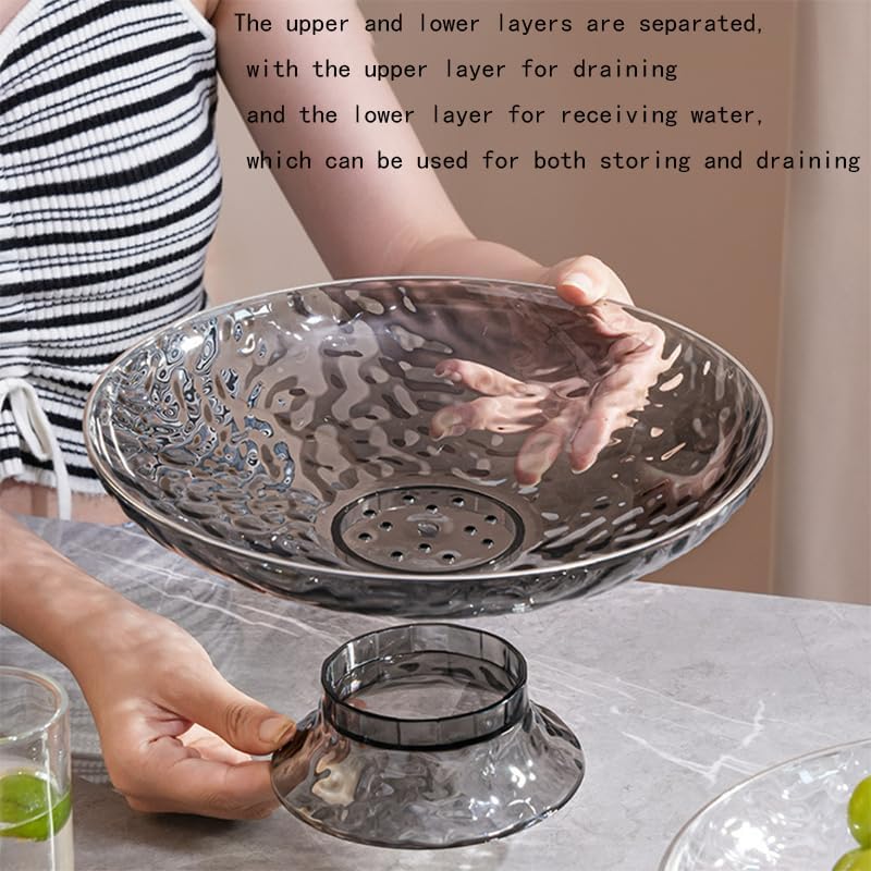 Dried Fruit Snack Plate Fruit Bowl Crystal Clear