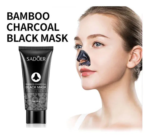 Charcoal Peel Off Face Mask With Brush Cleansing Facial