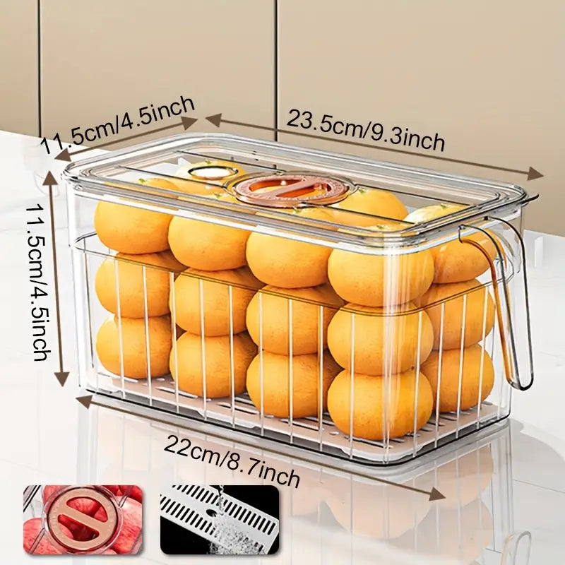 3pcs set: 1 lid + 1 box + 1 large-capacity refrigerator fresh-keeping box