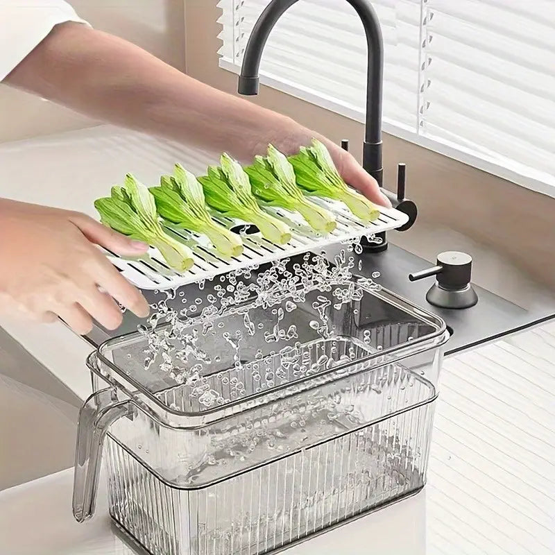 3pcs set: 1 lid + 1 box + 1 large-capacity refrigerator fresh-keeping box