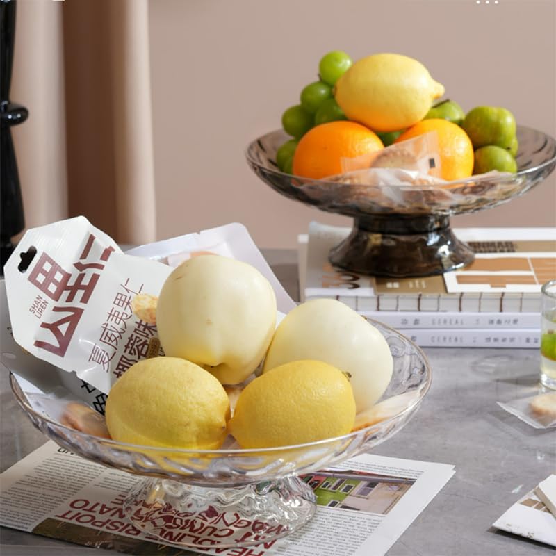 Dried Fruit Snack Plate Fruit Bowl Crystal Clear