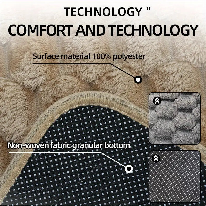 5pcs plush bathroom mat set