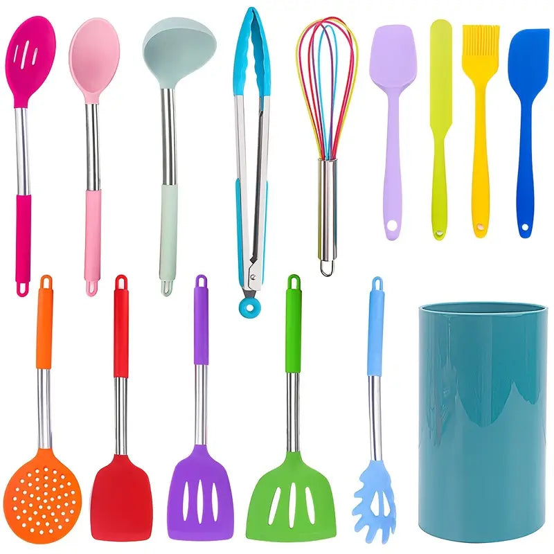 15pcs Premium Silicone Kitchen Utensil Set