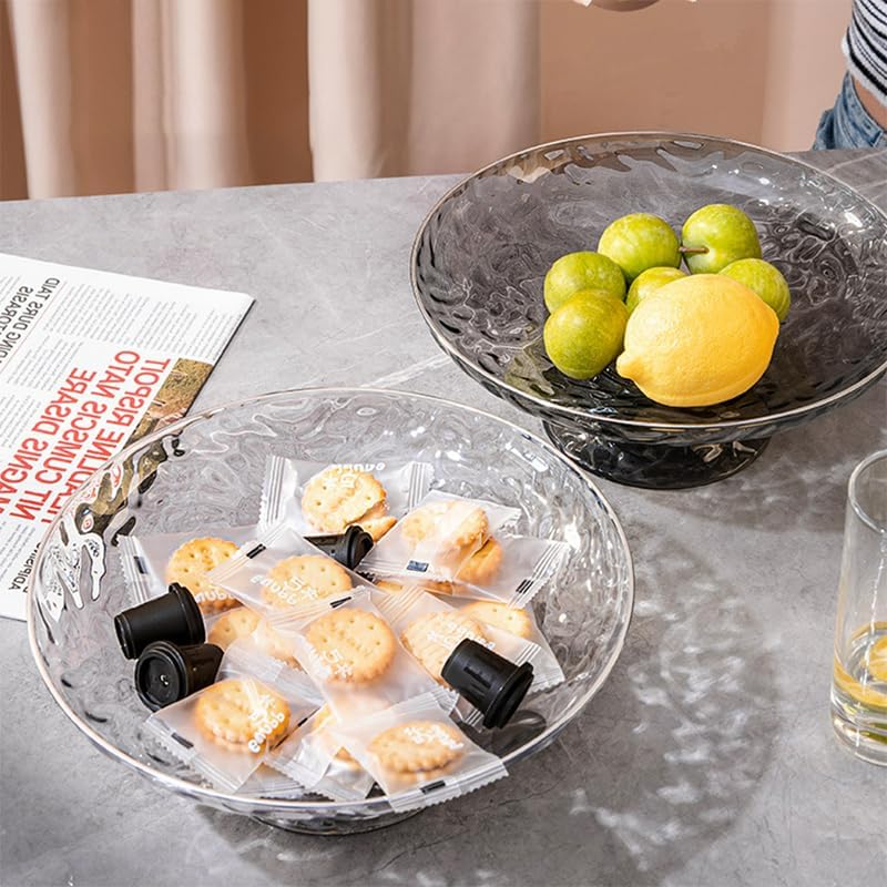 Dried Fruit Snack Plate Fruit Bowl Crystal Clear