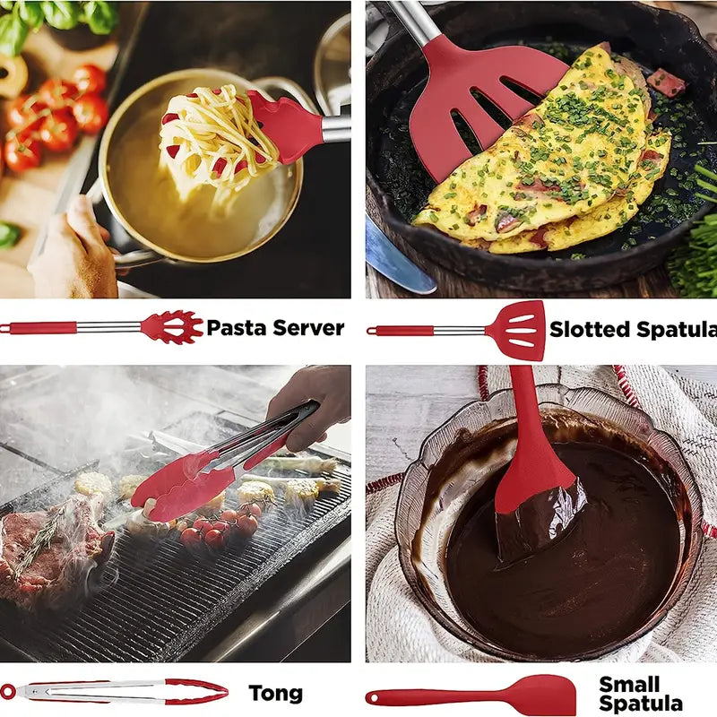 15pcs Premium Silicone Kitchen Utensil Set