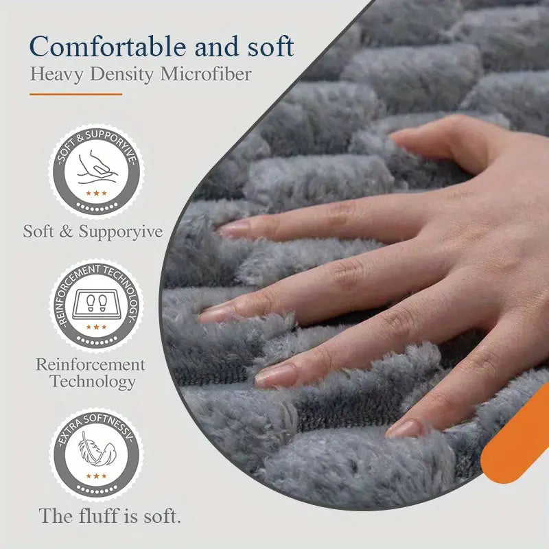 5pcs plush bathroom mat set