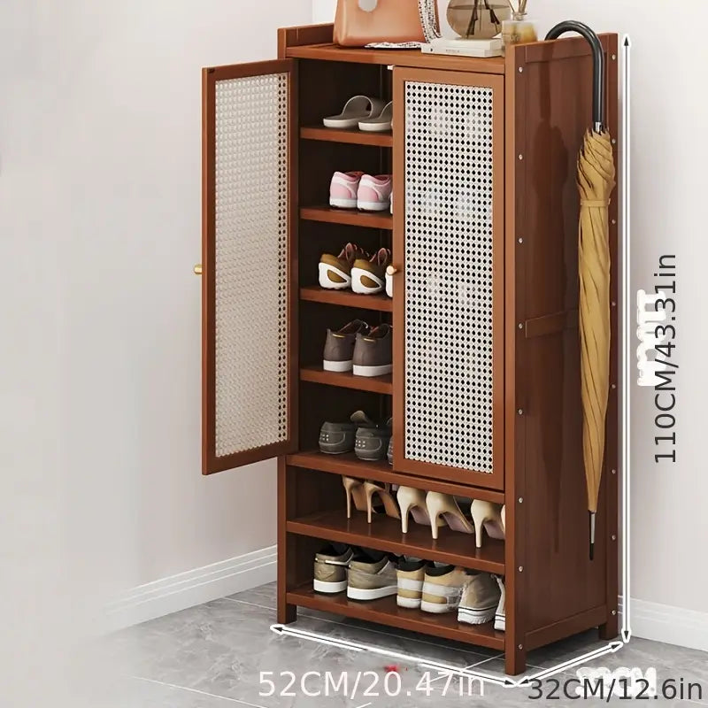Large Capacity Multi-Tier Shoe Cabinet with Transparent Doors