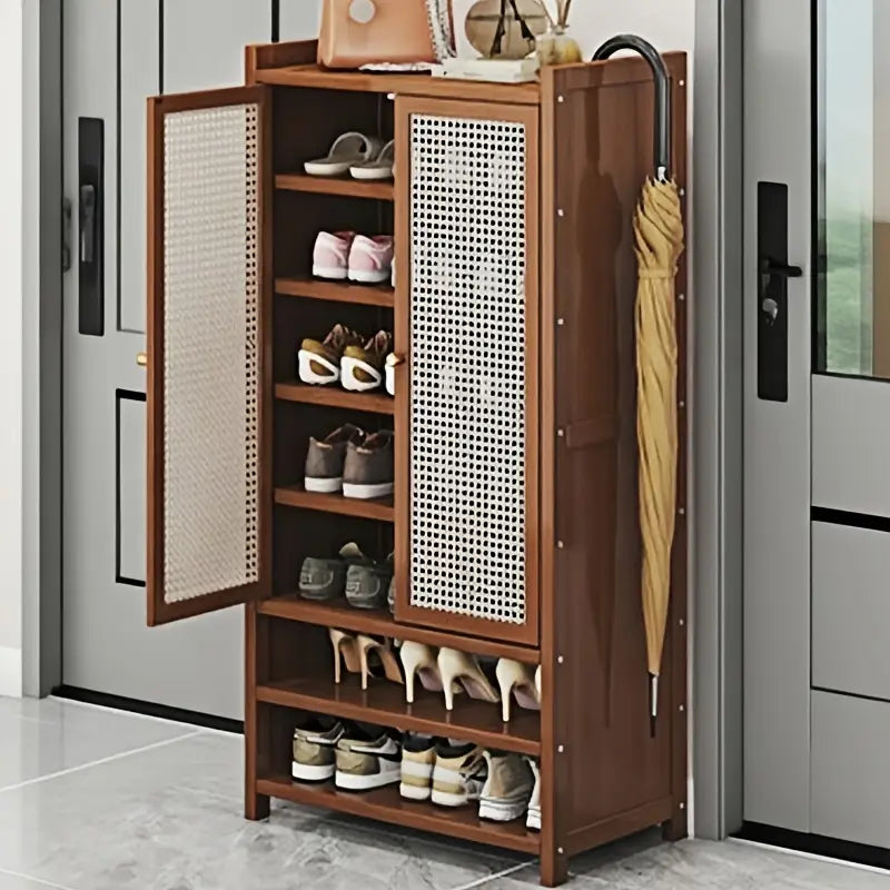 Large Capacity Multi-Tier Shoe Cabinet with Transparent Doors