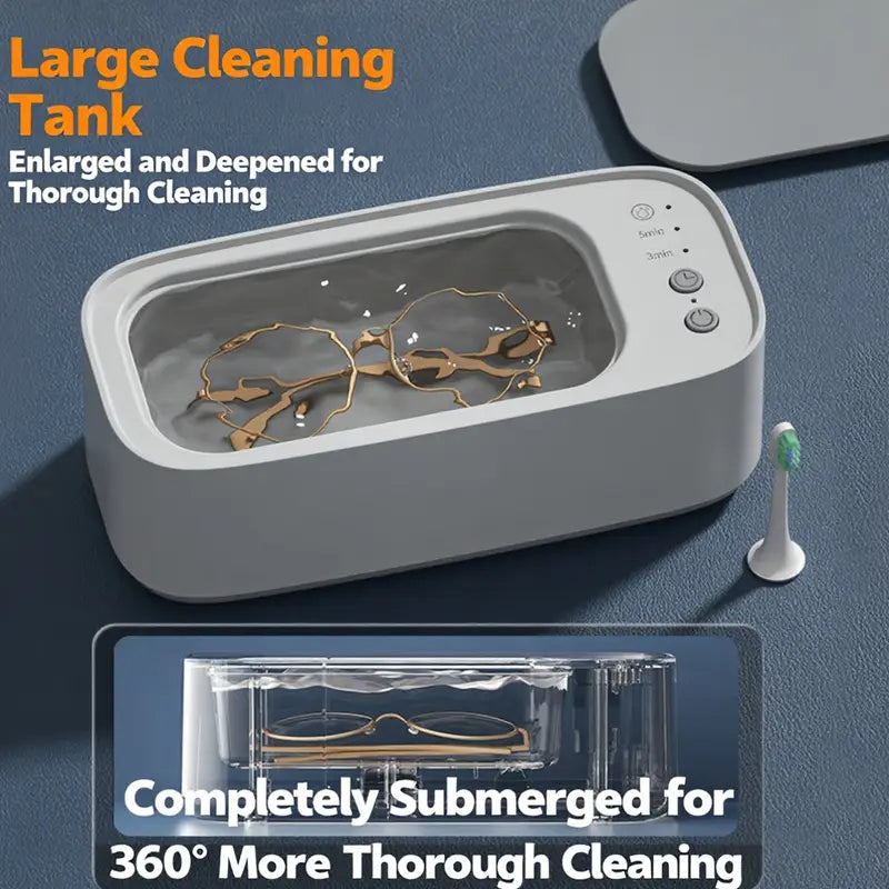 USB Rechargeable Glasses Cleaner with High-Frequency Vibration