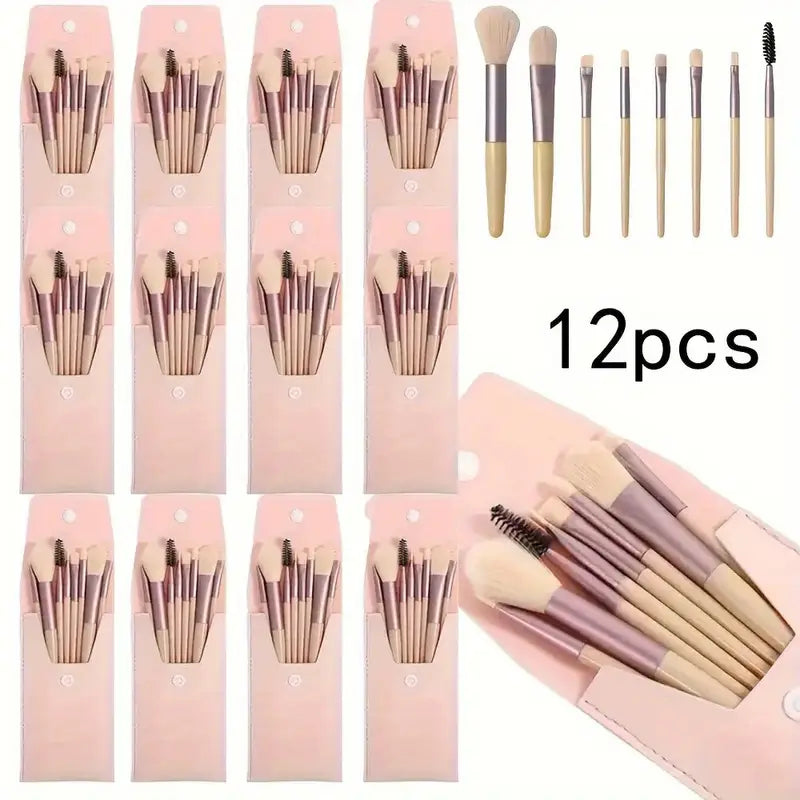 12pcs Custom Travel Makeup Brush Set