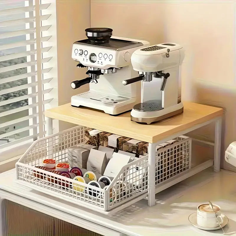 Coffee Capsule Storage Rack with Drawers - Suitable for Coffee Machines