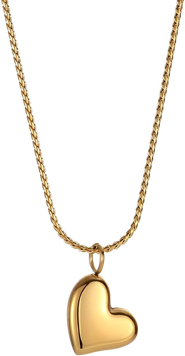 Exquisite Small Heart Pendant Necklace for Women, Perfect Birthday Gift for Her, Gold Plated