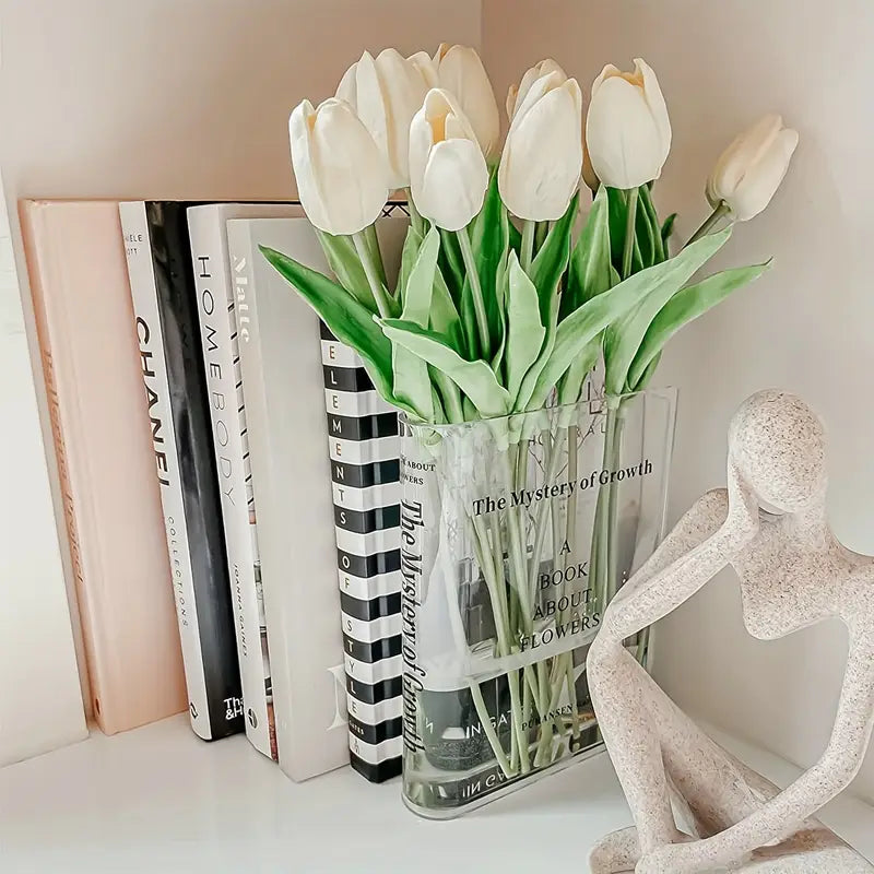 Unique Acrylic Book-Shaped Vase for Home Decor