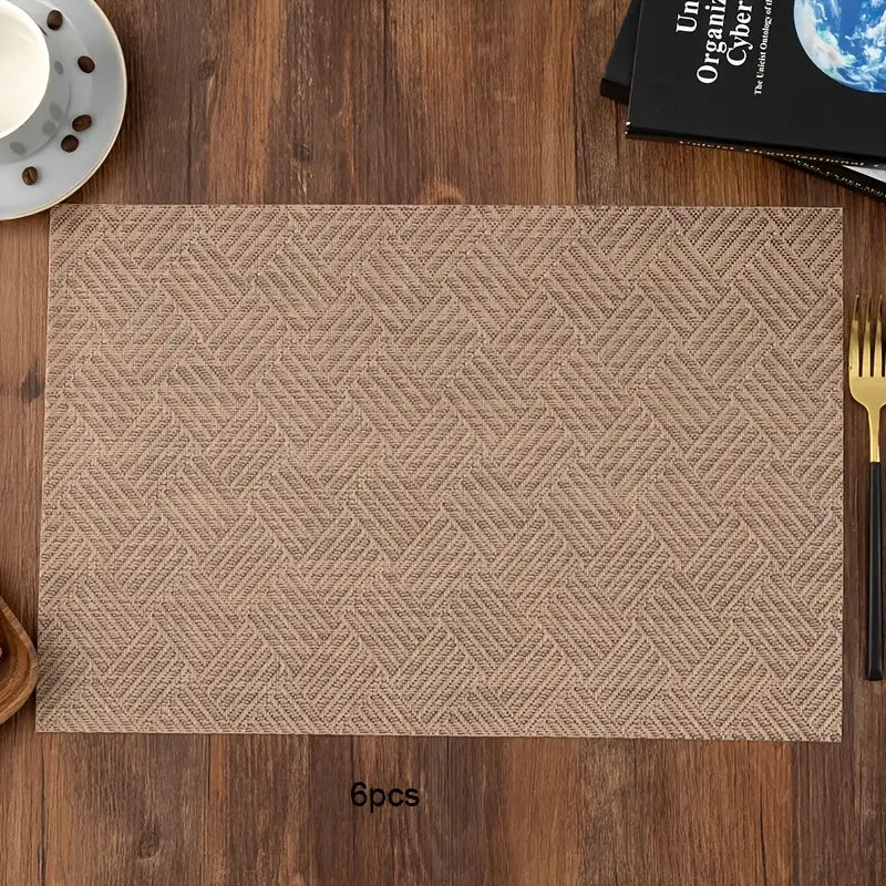 Square Stitched Diamond TPE PVC Placemat Home Kitchen