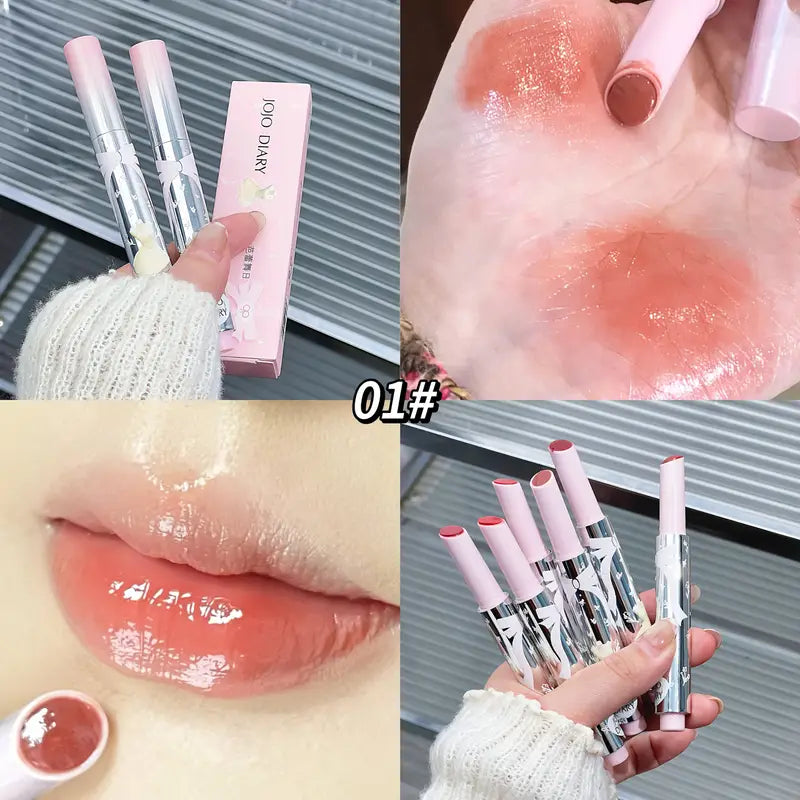 24pcs JOJO DIARY Ballet Press-On Lip Gloss - Moisturizing &amp; Water-Infused,