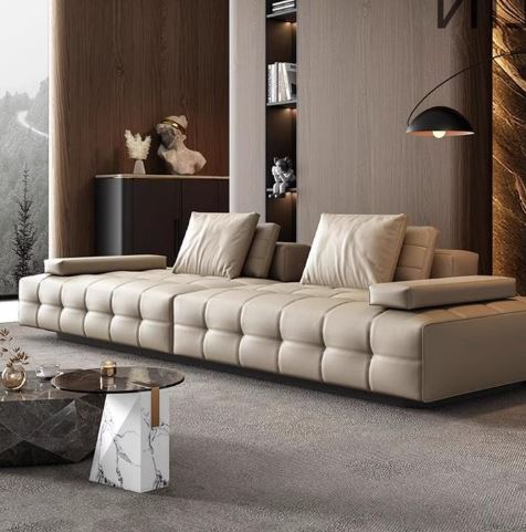 Italian genuine leather living room
