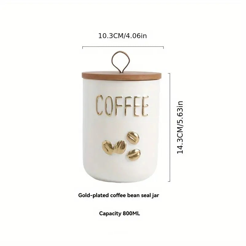 Gold-Plated Ceramic Container